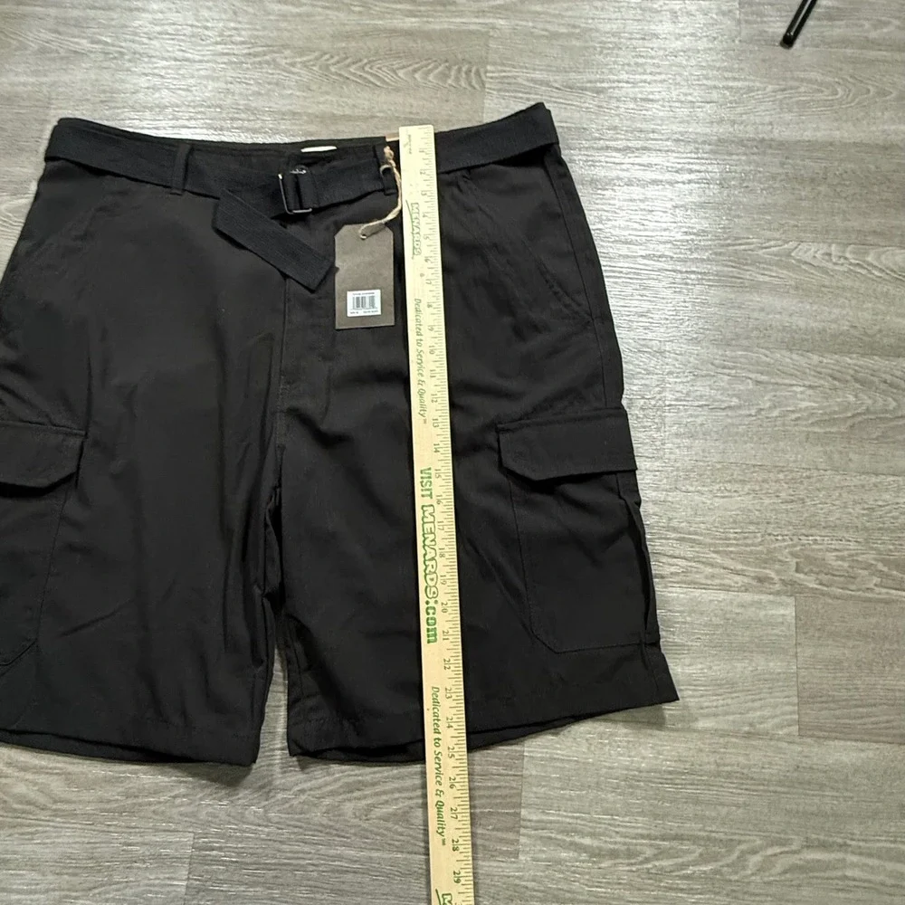 Copper Denim Mens Black Belted Cargo Shorts Size 44 CD16050RSB Utility Casual - Picture 2 of 6